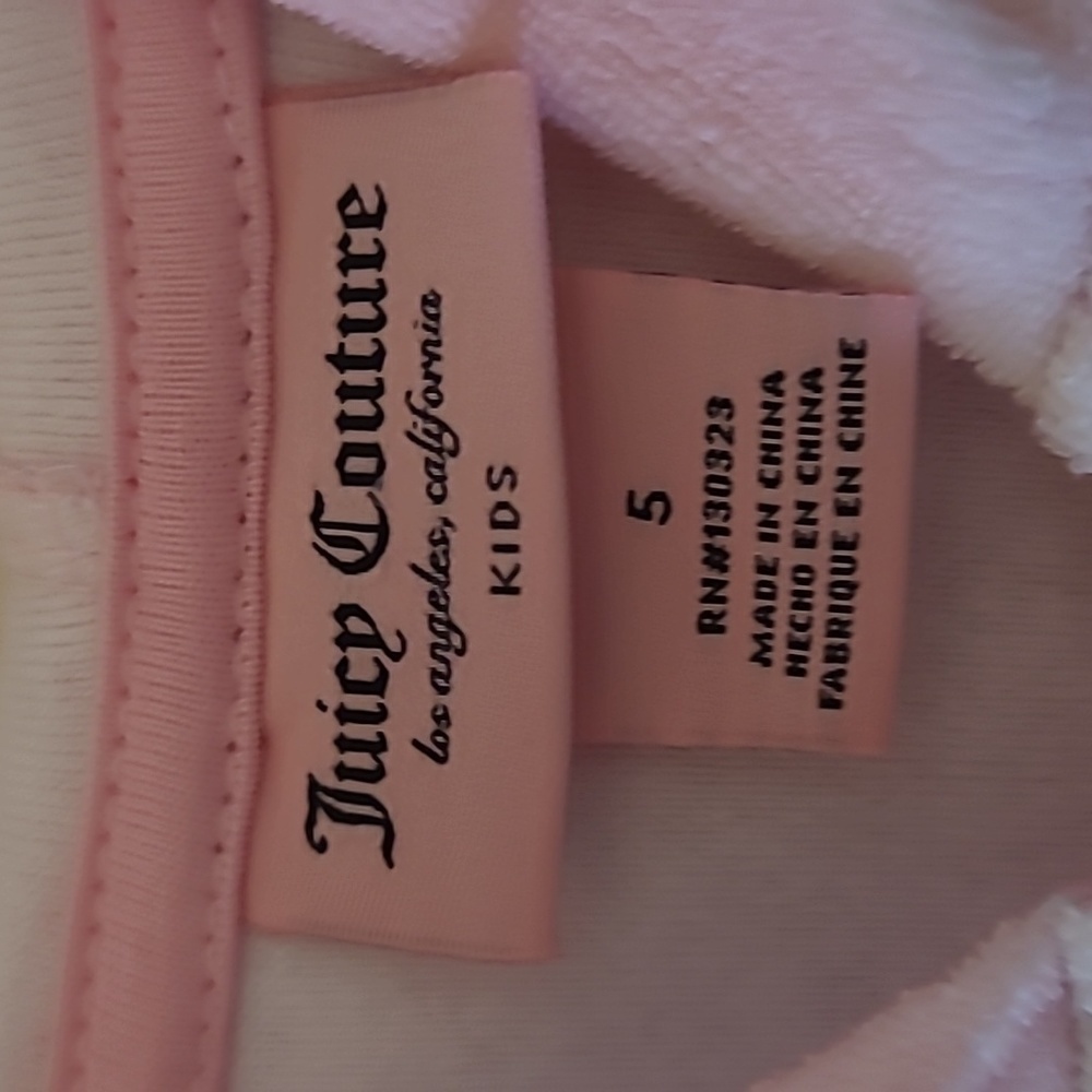 Juicy Couture Girls, Tie-Dye, Sleeveless Hooded Romper Shorts, Size 5 - Picture 3 of 5